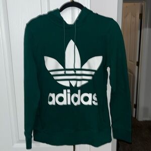 Adidas originals dark green hooded pullover sweatshirt Size Small